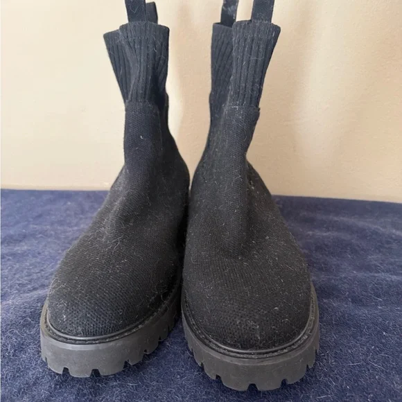 Vivaia Black Knit FLORA Top Ankle Boots - Size 41 - Picture 2 of 5